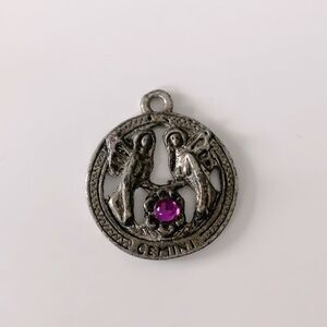 Silver Gemini Pendant Charm